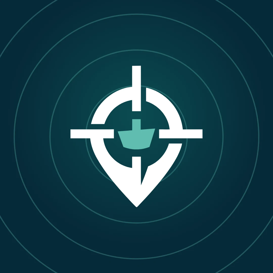 The DockSnipe profile picture: the mark centered on deep navy with sonar rings
